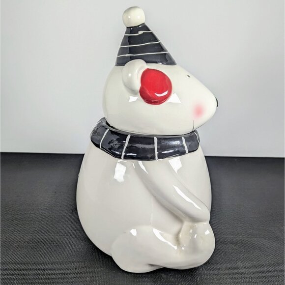 Polar Bear Black/White scarf and Hat - Cookie Jar, Great Condition! - Picture 2 of 5